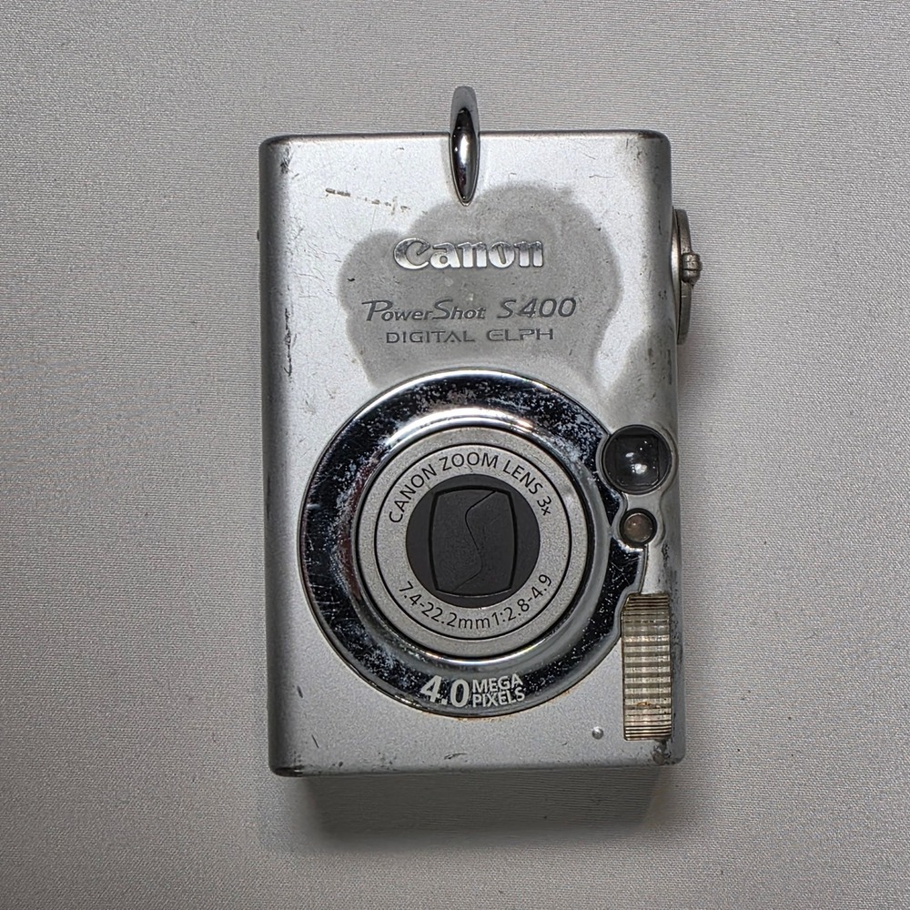 Canon PowerShot S400 Digital ELPH Camera 4.0MP 3 Zoom Vintage Digicam PARTS ONLY
